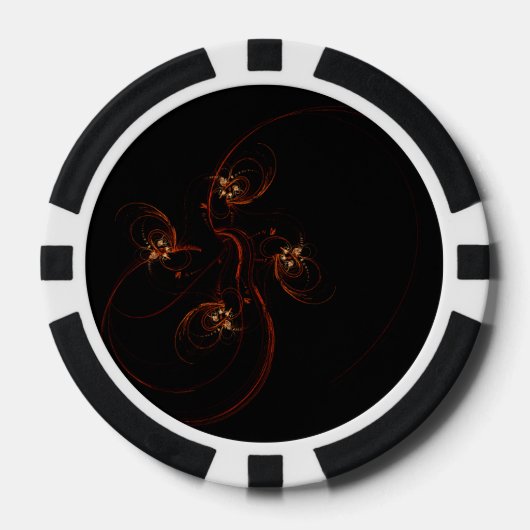 Uit de donkere Abstracte kunst Poker Chips (Voorkant)