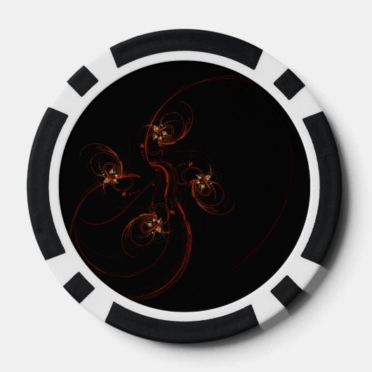 Uit de donkere Abstracte kunst Poker Chips (Achterkant)