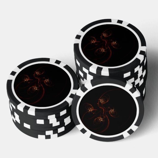 Uit de donkere Abstracte kunst Poker Chips (Opstapeling)