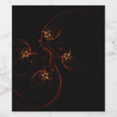 Uit de donkere Abstracte kunst Wijn Etiket (Enkel label)