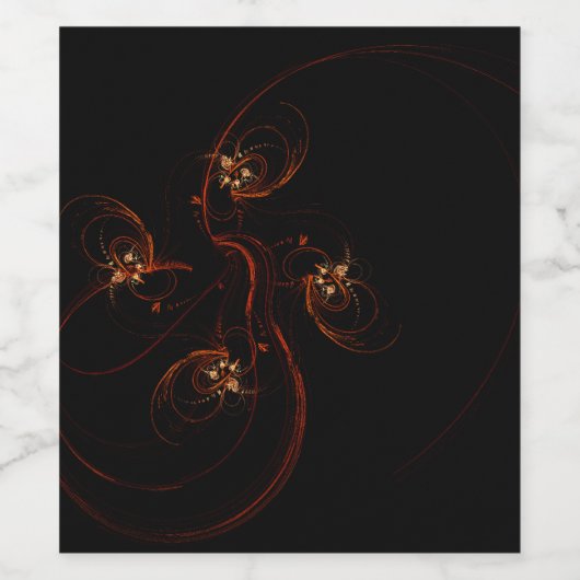 Uit de donkere Abstracte kunst Wijn Etiket (Enkel label)