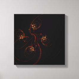 Uit de donkere Abstracte kunst zwart-wit Canvas Afdruk