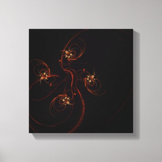 Uit de donkere Abstracte kunst zwart-wit Canvas Afdruk (Voorkant)