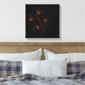 Uit de donkere Abstracte kunst zwart-wit Canvas Afdruk (Insitu (Slaapkamer))