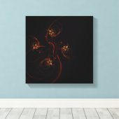 Uit de donkere Abstracte kunst zwart-wit Canvas Afdruk (Insitu (Houten vloer))