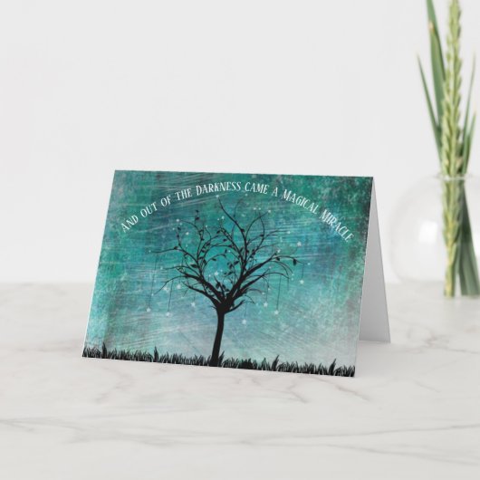 Uit de duisternis kwam een magisch wonder bedankkaart (Voorkant)