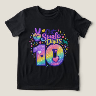 Uit de enkele cijfers ik ben 10 jarig Tri-Blend shirt