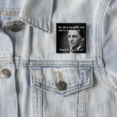 Uit de essay Self-Reliance Ralph Waldo Emerson Vierkante Button 5,1 Cm (In situ)