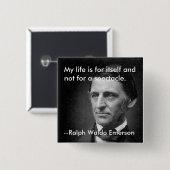 Uit de essay Self-Reliance Ralph Waldo Emerson Vierkante Button 5,1 Cm (Voorkant /achterkant)