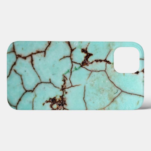 Uit de Gemstone-reeks - Turquoise Cracked Case-Mate iPhone Case (Achterkant (horizontaal))