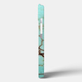 Uit de Gemstone-reeks - Turquoise Cracked Case-Mate iPhone Case (Achterkant / Links)