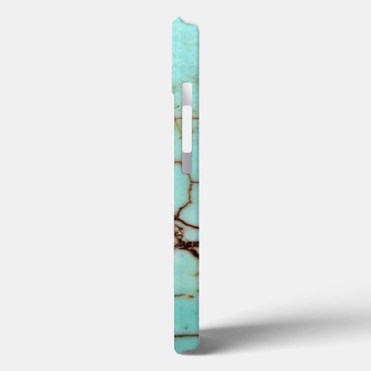 Uit de Gemstone-reeks - Turquoise Cracked Case-Mate iPhone Case (Achterkant / Links)