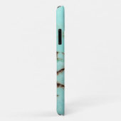 Uit de Gemstone-reeks - Turquoise Cracked Case-Mate iPhone Case (Achterkant/rechts)