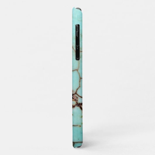 Uit de Gemstone-reeks - Turquoise Cracked Case-Mate iPhone Case (Achterkant/links)