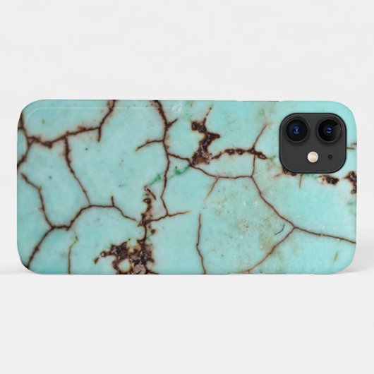 Uit de Gemstone-reeks - Turquoise Cracked Case-Mate iPhone Case (Achterkant (horizontaal))