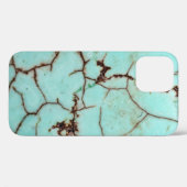 Uit de Gemstone-reeks - Turquoise Cracked Hoesje- Case-Mate iPhone Case (Achterkant (horizontaal))