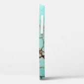 Uit de Gemstone-reeks - Turquoise Cracked Hoesje- Case-Mate iPhone Case (Achterkant / Links)