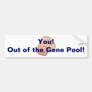 Uit de Gene Pool! Bumpersticker