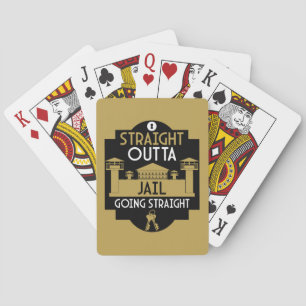 Uit de gevangenis Geschenk voor vrijlating Pokerkaarten