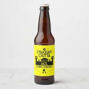 Uit de gevangenis vrijgelaten cadeau bier etiket