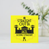 Uit de gevangenis vrijgelaten cadeau kaart (Staand voorkant)