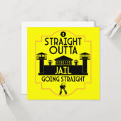 Uit de gevangenis vrijgelaten cadeau kaart (Voorkant / Achterkant in situ)