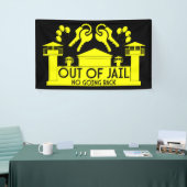 Uit de gevangenis vrijgelaten cadeau spandoek (Beurs)