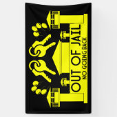 Uit de gevangenis vrijgelaten cadeau spandoek (Verticaal)