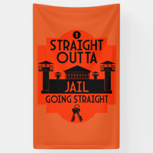 Uit de gevangenis vrijgelaten cadeau spandoek