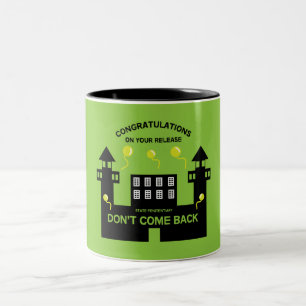 Uit de gevangenis vrijgelaten cadeau tweekleurige koffiemok