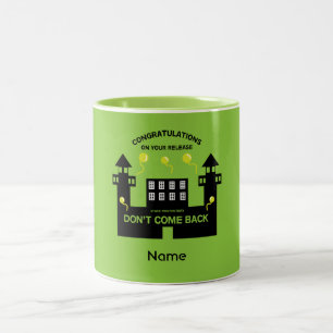 Uit de gevangenis vrijgelaten cadeau tweekleurige koffiemok