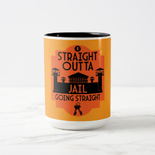 Uit de gevangenis vrijgeven geschenk tweekleurige  koffiemok