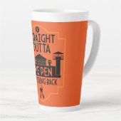 Uit de gevangenis vrijgeven geschenk tweekleurige  latte mok (Rechterhoek)