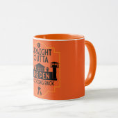 Uit de gevangenis vrijgeven geschenk tweekleurige  mok (Voorkant rechts)