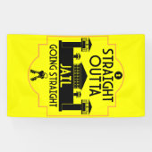 Uit de gevangenis vrijgeven geschenk tweekleurige  spandoek (Horizontaal)