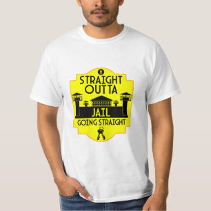 Uit de gevangenis vrijgeven geschenk tweekleurige  t-shirt