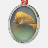 Uit de Groenen komt: Golden Pheasant Metalen Ornament (Links)