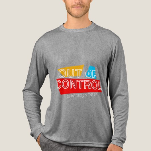 Uit de hand gelopen – Vet statement ontwerp met ty Tri-Blend Shirt (Voorkant volledig)