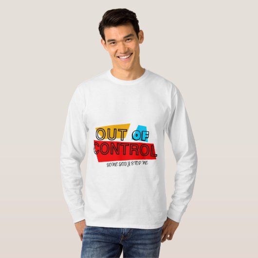 Uit de hand – ontwerp met vette typografie t-shirt (Voorkant volledig)