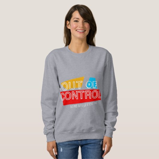Uit de hand – ontwerp met vette typografie trui (Voorkant volledig)