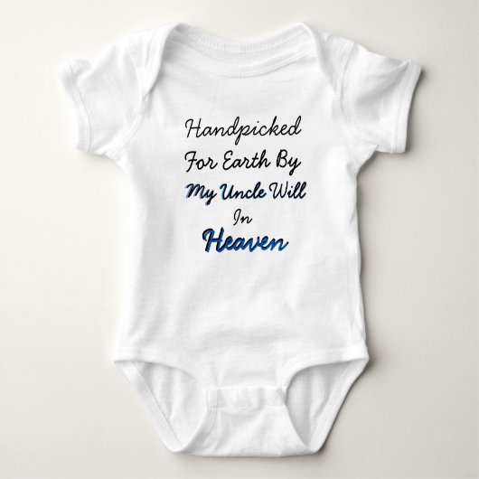 Uit de hemel van mijn ..... Baby Romper (Voorkant)