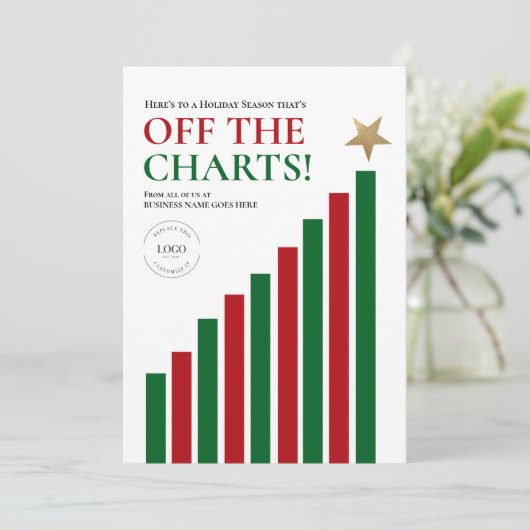 Uit de hitlijsten Holiday Corporate Custom Feestdagenkaart (Staand voorkant)
