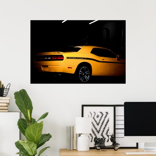 Uit de Hive - Dodge Challenger SRT8 Yellow Jac Poster (Thuiskantoor)