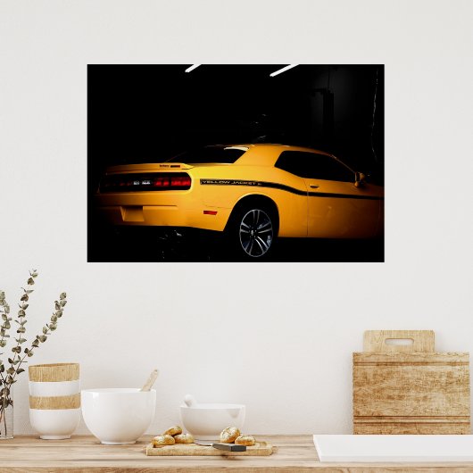 Uit de Hive - Dodge Challenger SRT8 Yellow Jac Poster (Keuken)