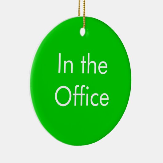 Uit de Kantoor/in de Kantoor Keramisch Ornament (Rechts)
