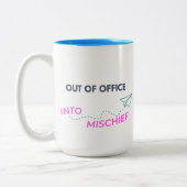 Uit de Kantoor. in het kwaad Tweekleurige Koffiemok (Links)