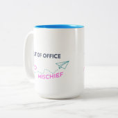 Uit de Kantoor. in het kwaad Tweekleurige Koffiemok (Voorkant links)