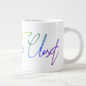 Uit de kast LGBT Rainbow Flag Handwriting Grote Koffiekop (Rechts)
