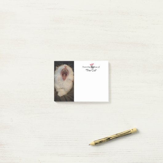 Uit de kattenbak: Custom Funny Cat Memo Post-it® Notes (Op bureau)