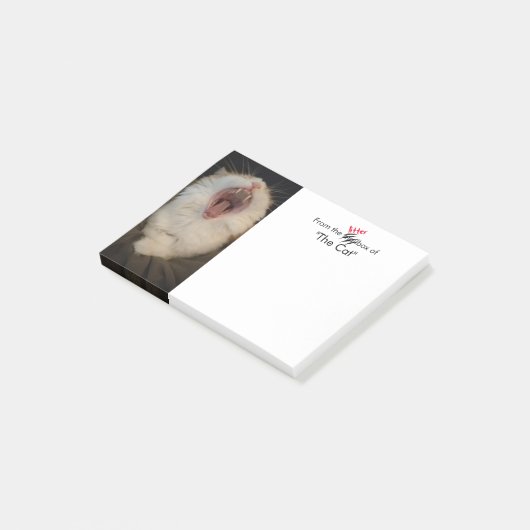 Uit de kattenbak: Custom Funny Cat Memo Post-it® Notes (Schuin)
